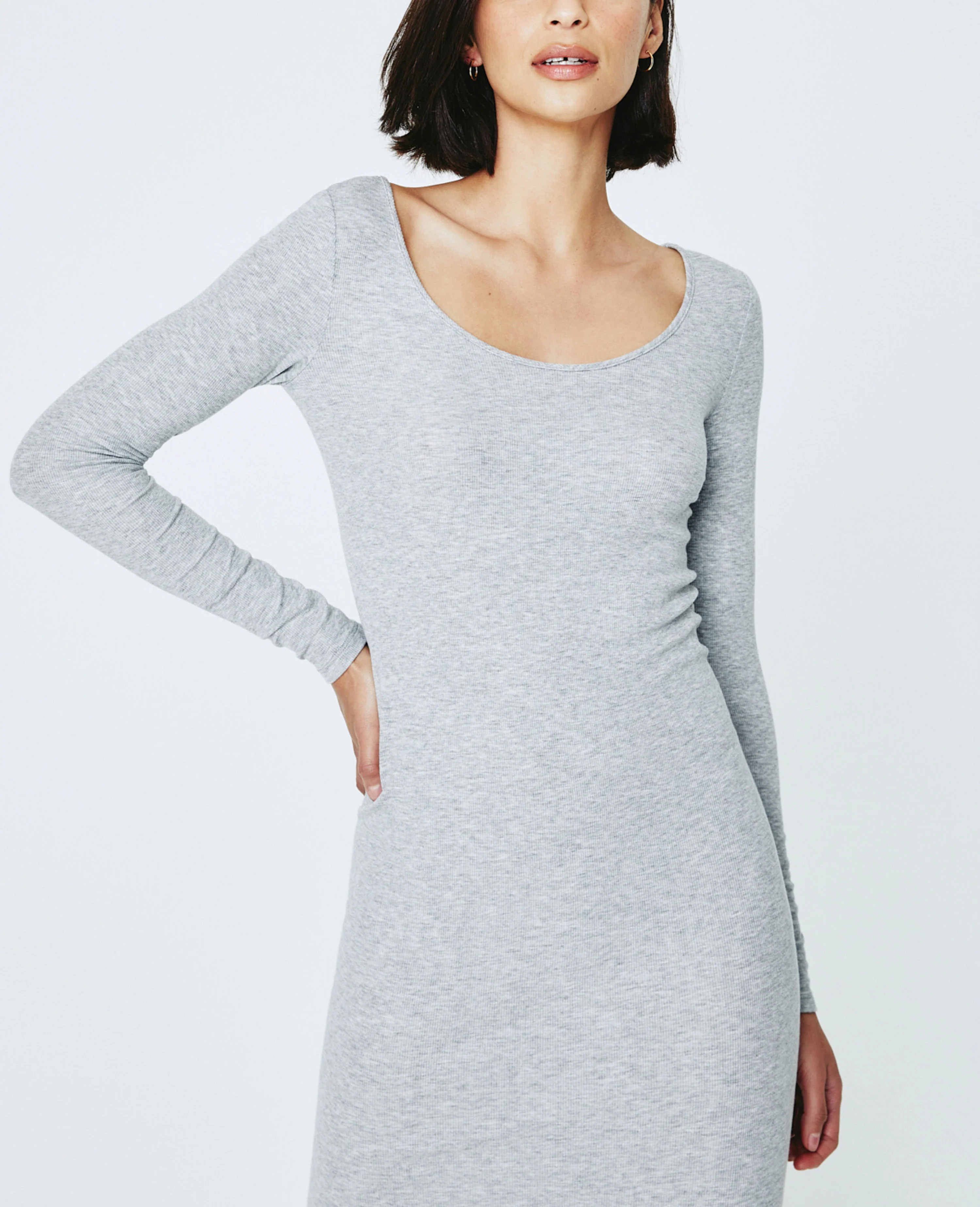 Angela Long Sleeve Ballet Neck Dress - Image 3
